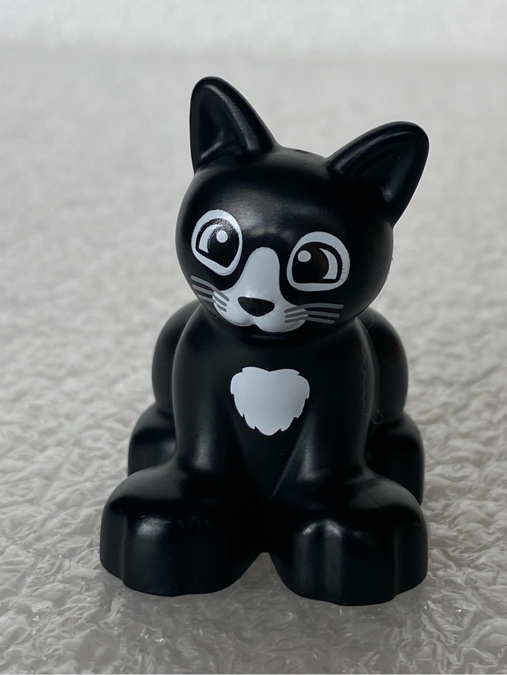 LEGO Duplo Small Black and White CAT Animal Kitty Figure